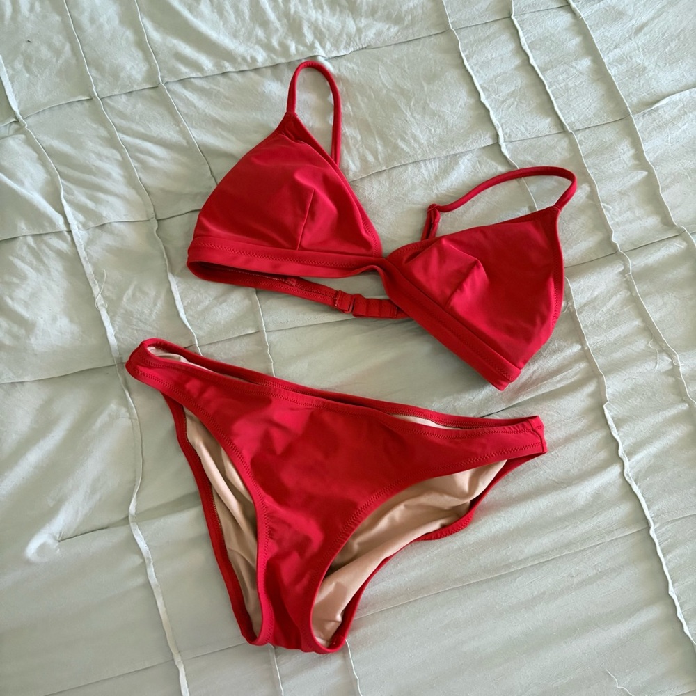 J. Crew Vibrant Red Bikini Set